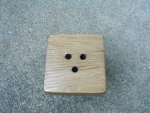 Drill 3 holes on top